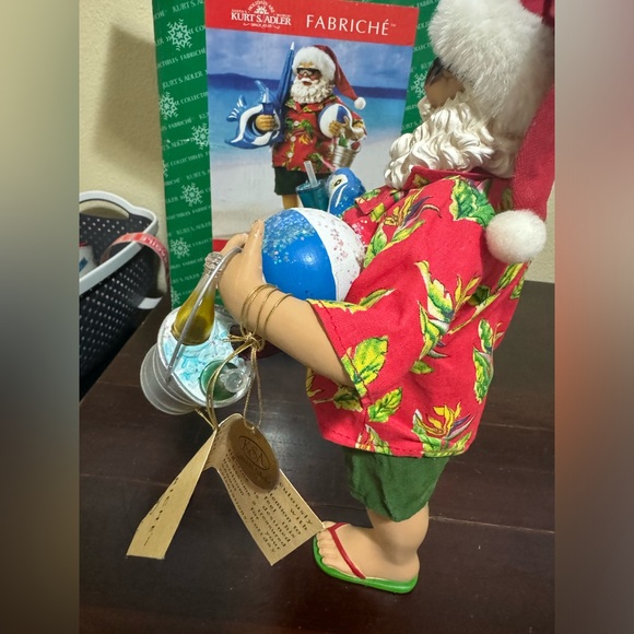 Kurt S Adler Santa’s Day Off Fabriche Santa Christmas Decor - Picture 4 of 8